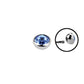 16g - Light Blue - 3mm Gem - Half Ball End
