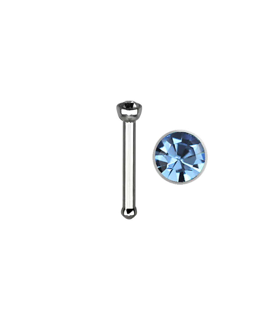 Light Blue Gem - 18g - Nose Bone