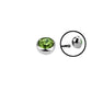 16g - Light Green - 3mm Gem - Half Ball End