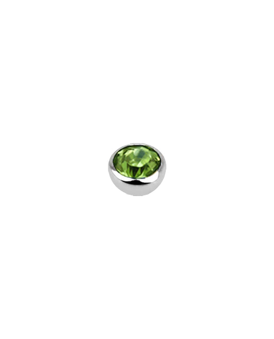 16g - Light Green - 3mm Gem - Half Ball End