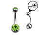 Light Green Gem - 14g - Navel Barbell