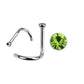 Light Green Gem - 20g - Nose Twist