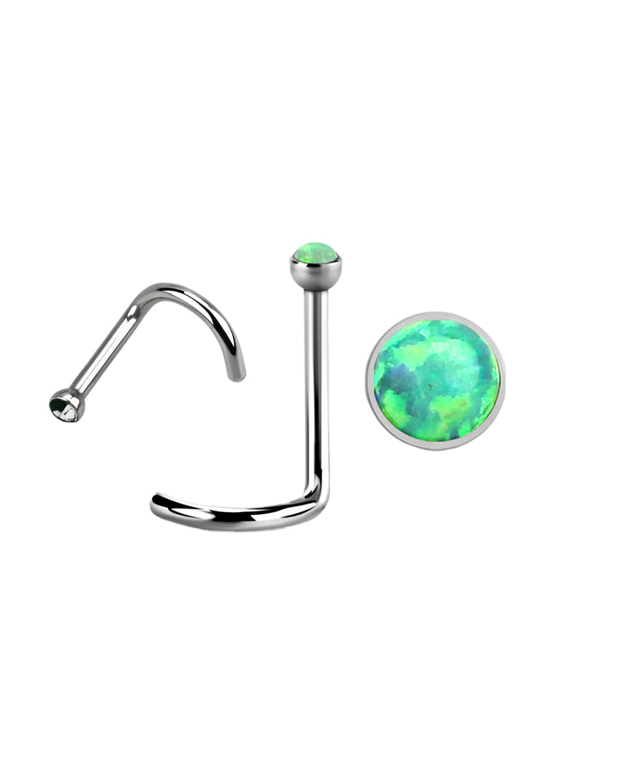 Light Green Opal - 18g - Nose Twist