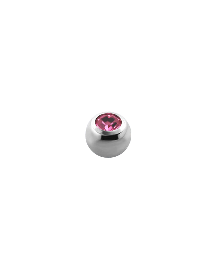 14g - Light Pink - Gem Ball End