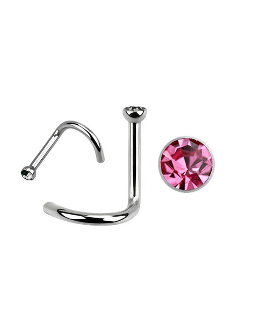 Light Pink Gem - 18g - Nose Twist