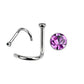 Light Purple Gem - 18g - Nose Twist