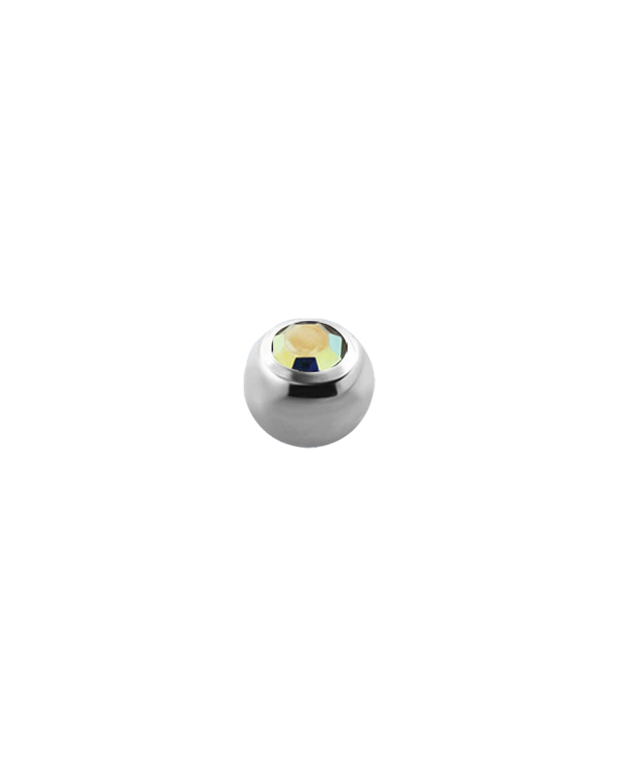 14g - Multi Clear - Gem Ball End
