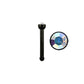 Multi Clear Gem/Black Stud - 18g - Nose Bone