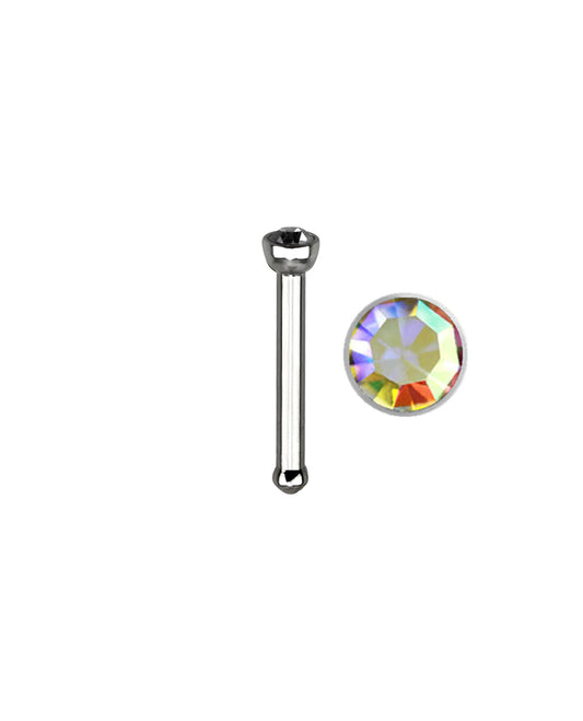 Multi Clear Gem - 20g - Nose Bone