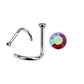 Multi Red Gem - 20g - Nose Twist