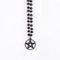 Black Crystals Pentagram - Necklace