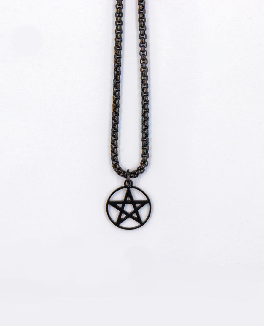 Black Pentagram - Necklace