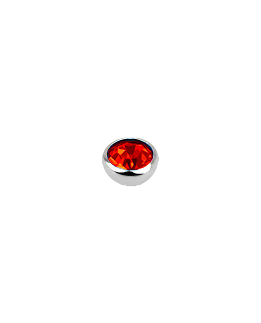 16g - Orange/Red - 3mm Gem - Half Ball End