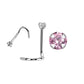 Pink Claw/Gem - 20g - Nose Twist