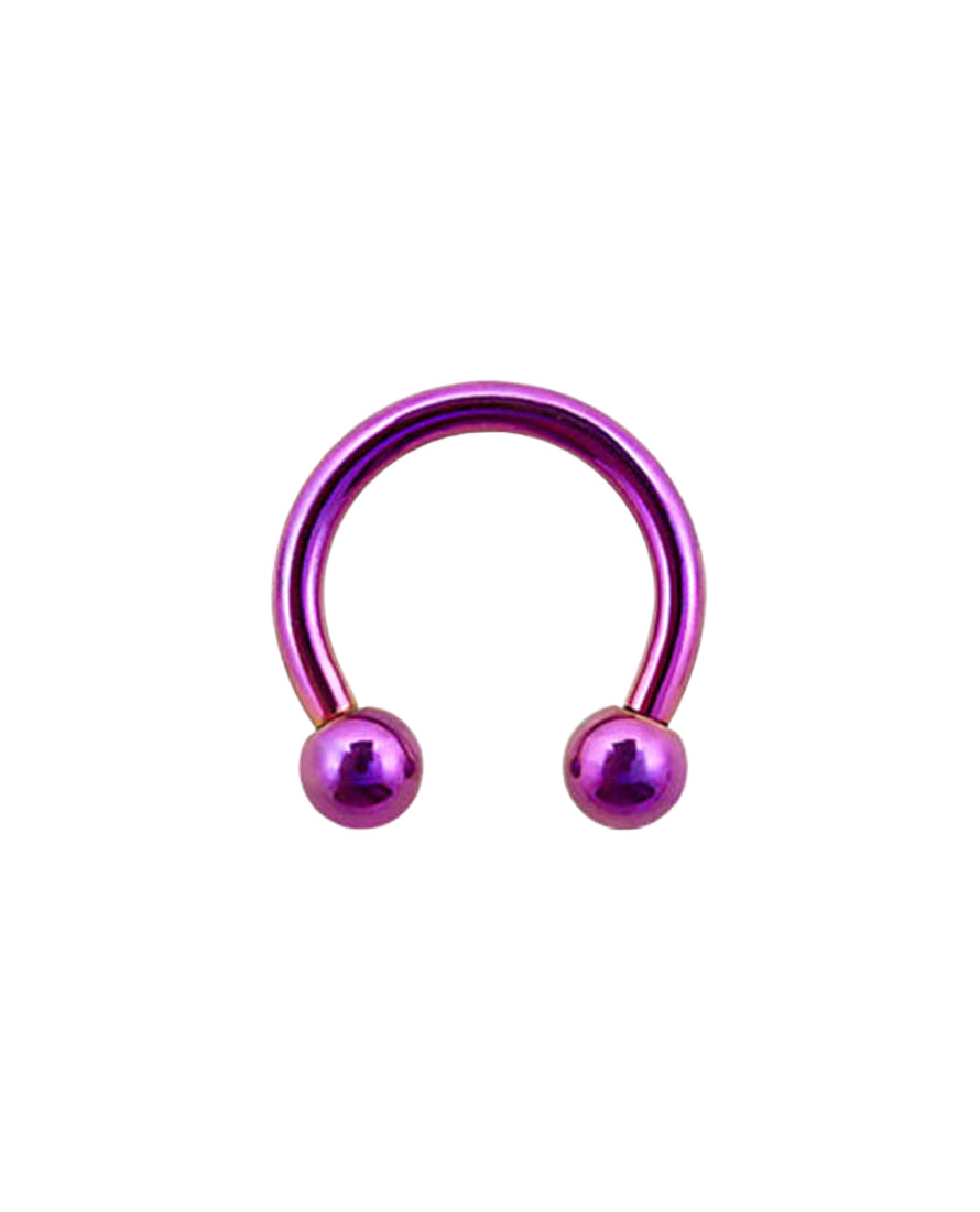 Pinky/Purple - 16g - Horseshoe Ring