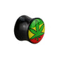 Rasta Leaf - Acrylic Plug