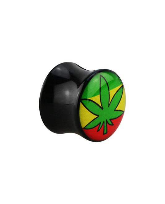 Rasta Leaf - Acrylic Plug