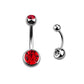 Red Gem - 14g - Navel Barbell