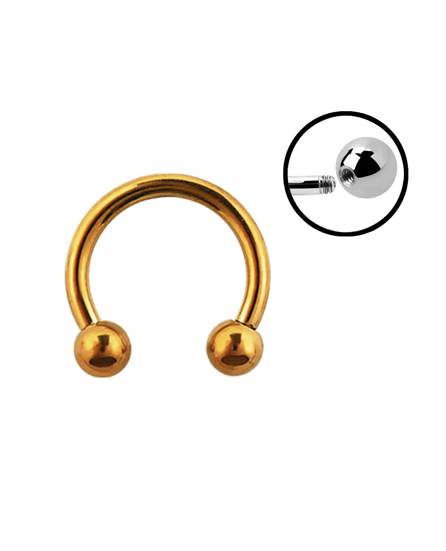 Rose Gold - 16g - Horseshoe Ring