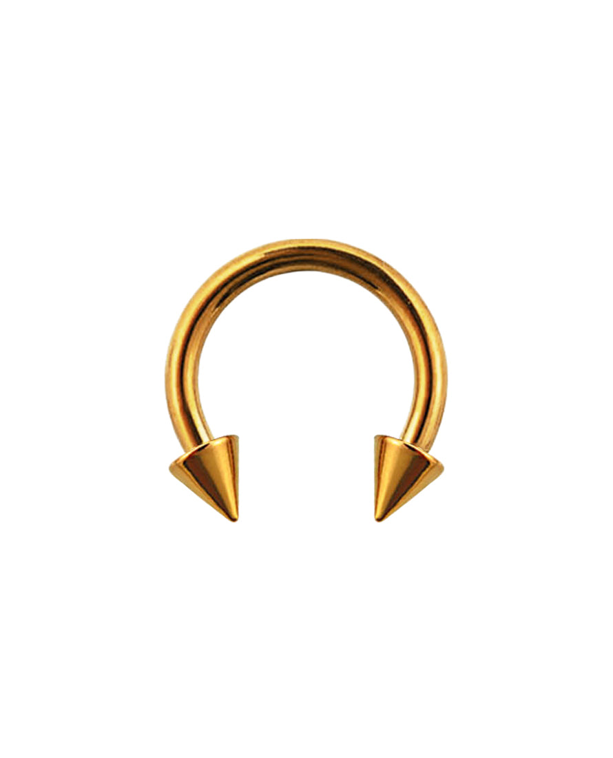Rose Gold Spike - 16g - Horseshoe Ring