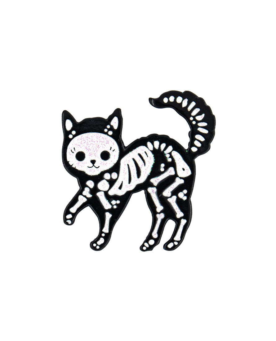 Skeleton Cat - Pin