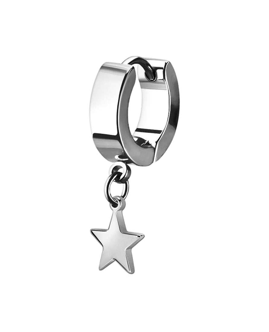 Star - Dangly - 16g - Steel - 4mm Huggie