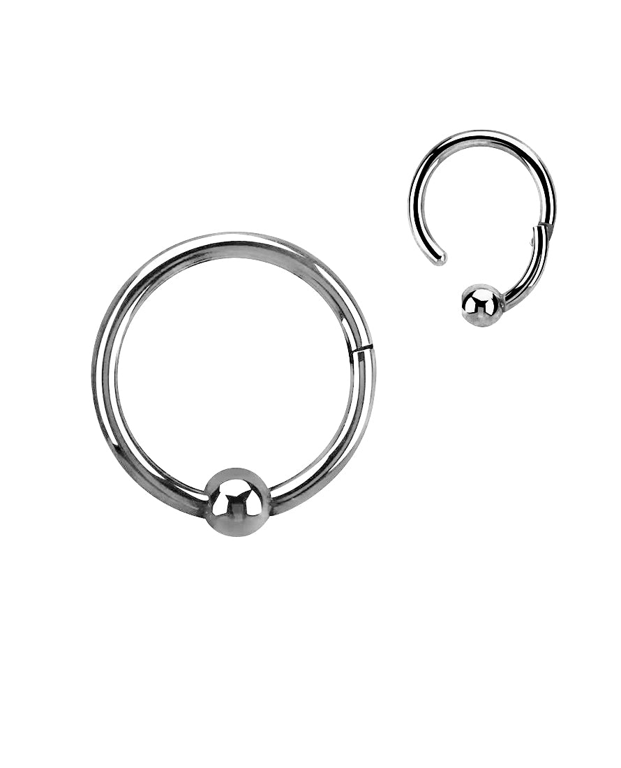 Steel - 16g - Ball Hinge Ring