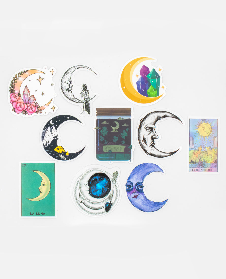Moon Sticker Apple The Moon - 10 Pack of Stickers – Gizmos Richmond