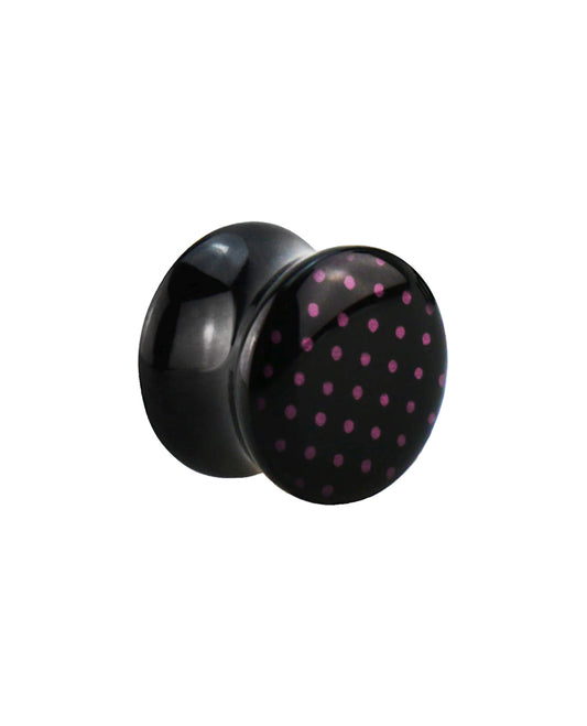 Pink Polka Dots - Acrylic Plug
