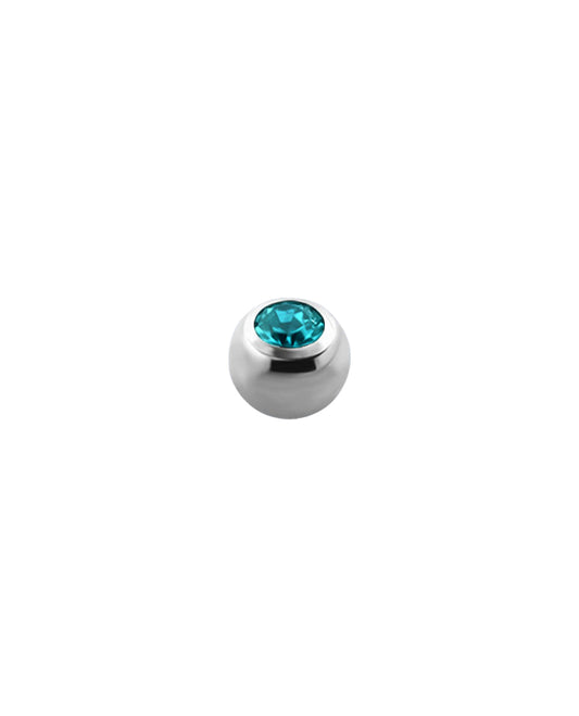 16g - Turquoise - Gem Ball End