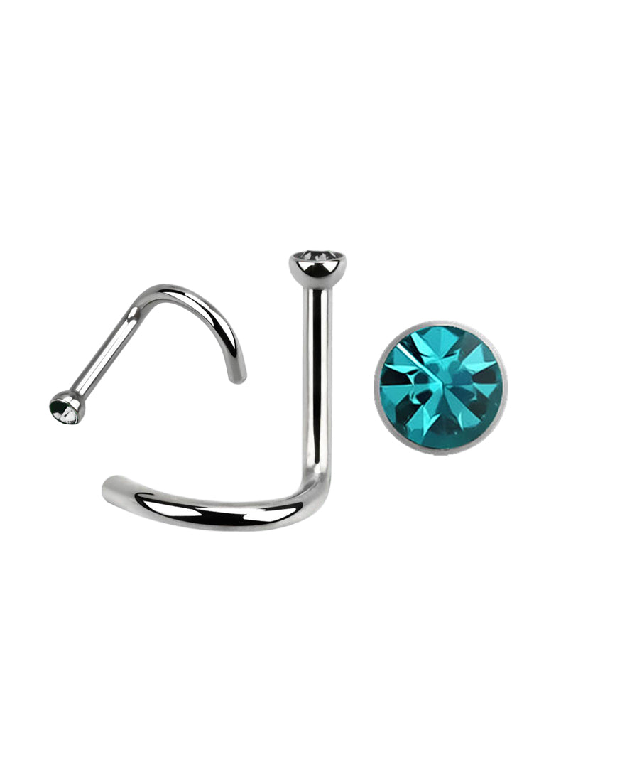 Turquoise Gem - 18g - Nose Twist