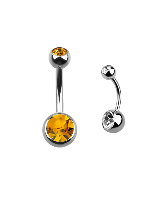 Yellow Gem - 14g - Navel Barbell