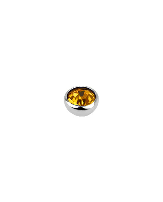 16g - Yellow - 3mm Gem - Half Ball End